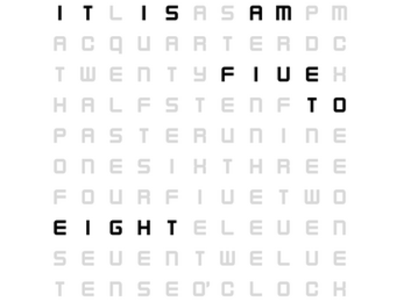 Text Clock Generator screenshot