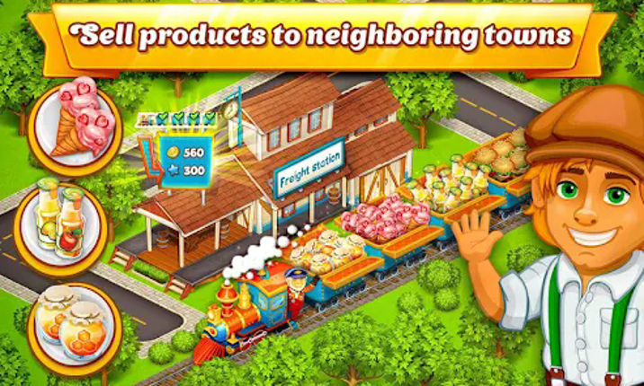 Cartoon City: farm to village Image