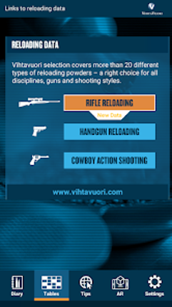 Vihtavuori Reload screenshot