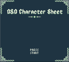 Game Boy D&D Character Sheet Image