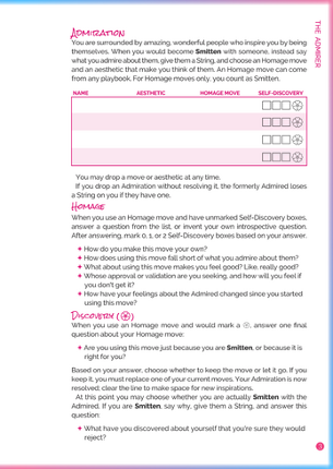 The Admirer Playbook screenshot