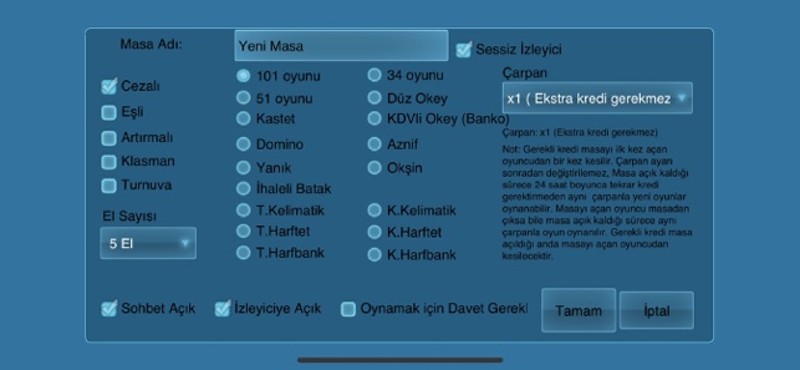 101 Okey Domino hakkarim.net screenshot