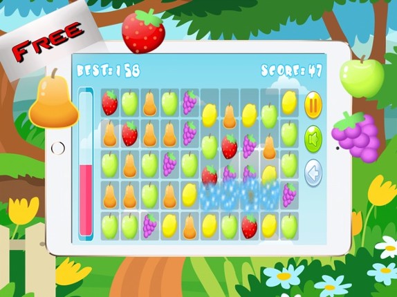 Fruit Shoot Match 3 Puzzle Games - Magic board relaxing game learning for kids 5 year old free Image