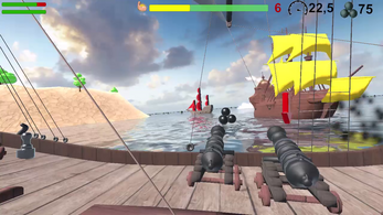 Sea battle. Pirate attack. Image