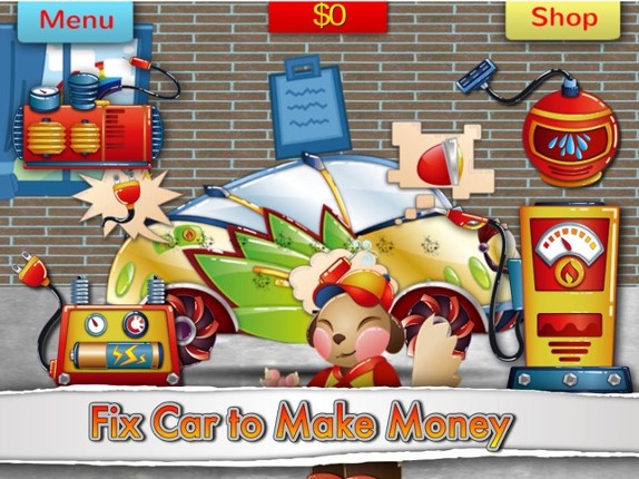 Infant car games repair &amp; driving  for toddler kids and preschool child -  QCat screenshot