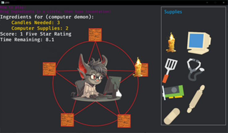 LDJam: Uber for Summoning Circles screenshot