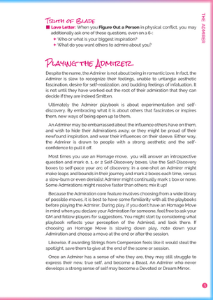 The Admirer Playbook screenshot