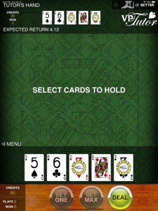 Video Poker Tutor screenshot