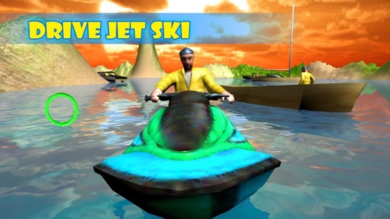3D Jet Ski Drive Sim Rings Water Play screenshot
