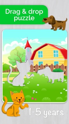 AmBa puzzles: Animal world. Toddler games for free screenshot