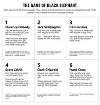 Black Elephant Cards : A White Elephant Variant Image