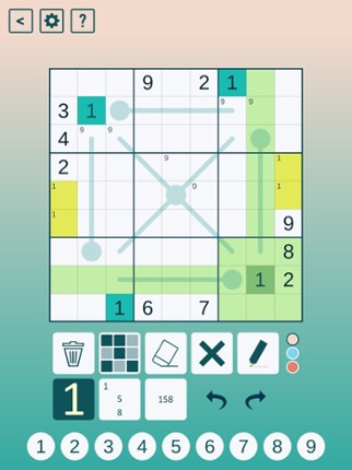 Thermo Sudoku screenshot