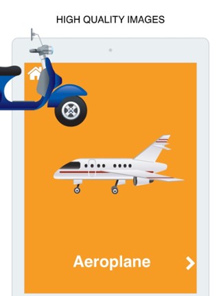 Vehicles Flashcard for babies and preschool Image