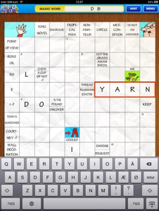 Crossword (English) screenshot