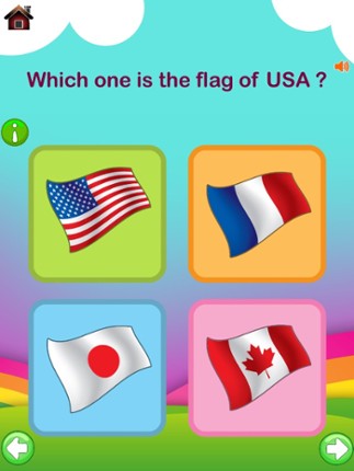 First Step Country : Fun and Learning General Knowledge Geography game for kids to discover about world Flags, Maps, Monuments and Currencies. screenshot