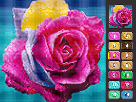 Cross Stitch: Color by Number Image