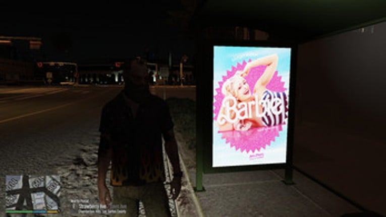 Bus Stop Ads (Fast Food) for GTA V (PC Only) screenshot