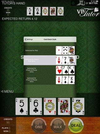 Video Poker Tutor screenshot