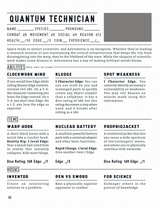 Astrometra Core Rulebook — A Lightweight Sci-Fi TTRPG Image