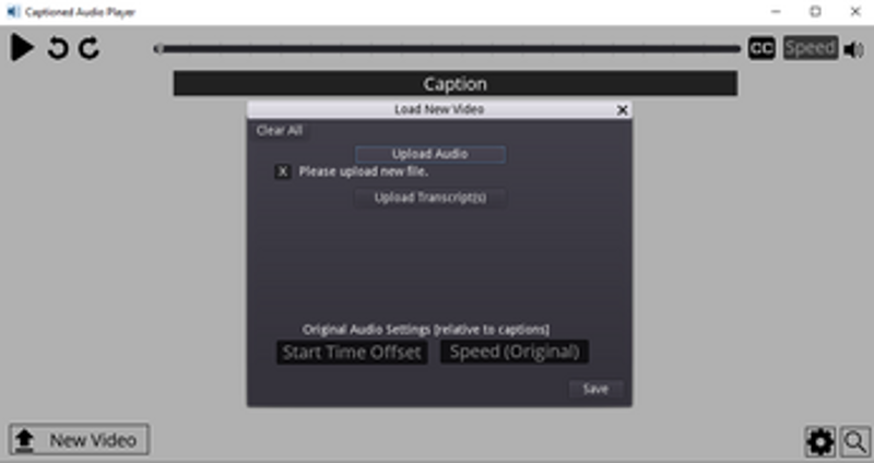 Captioned Audio Player screenshot