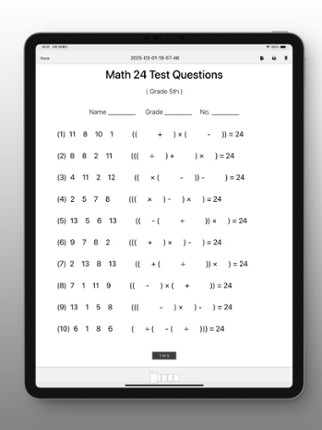 Math 24 - Mental Math screenshot