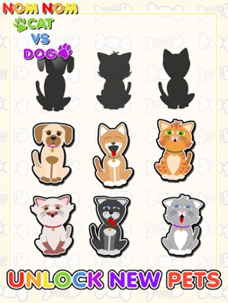 Nom Nom Cat Vs Dog - Feed The Hungry Pets! screenshot