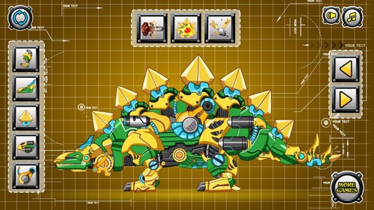 Steel Dino Toy: Mechanic Stegosaurus-2 player game screenshot