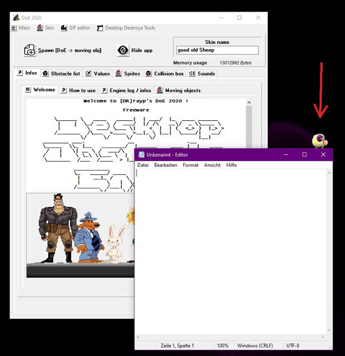 Games like Desktop Obstacle Engine (DoE)