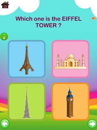 First Step Country : Fun and Learning General Knowledge Geography game for kids to discover about world Flags, Maps, Monuments and Currencies. screenshot