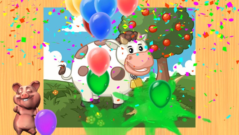 Funny Farm Animal Jigsaw Puzzle Game for Kids and Toddlers Image