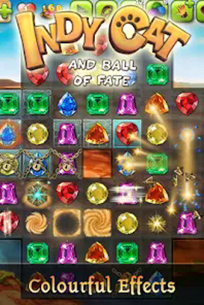 Indy Cat: Match 3 Adventure screenshot