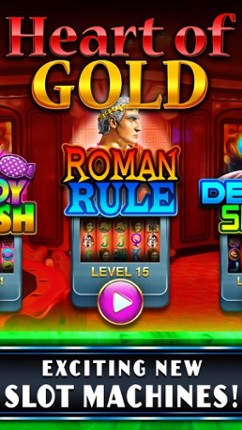 Heart of Gold! FREE Vegas Casino Slots of the Jackpot Palace Inferno! Image