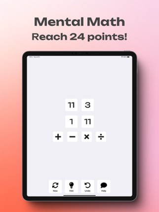 Math 24 - Mental Math screenshot