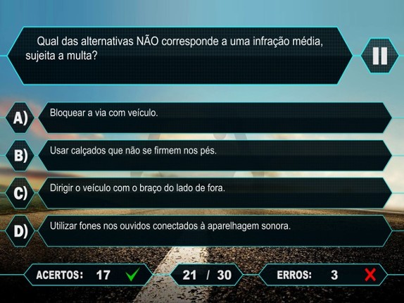 Prova do Detran screenshot