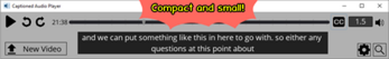 Captioned Audio Player screenshot
