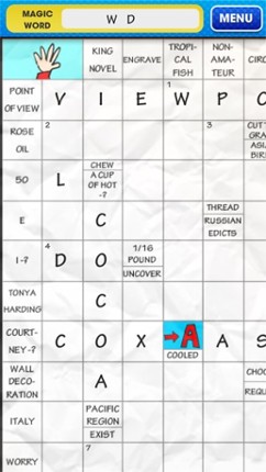 Crossword (English) screenshot