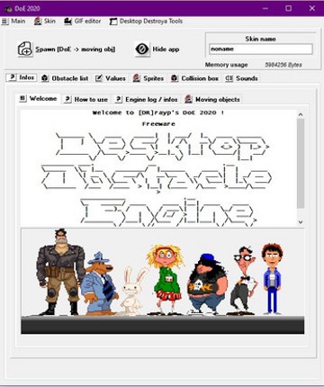 Desktop Obstacle Engine (DoE) screenshot