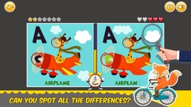 Find Differences alphabet game Image