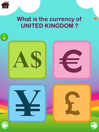 First Step Country : Fun and Learning General Knowledge Geography game for kids to discover about world Flags, Maps, Monuments and Currencies. screenshot