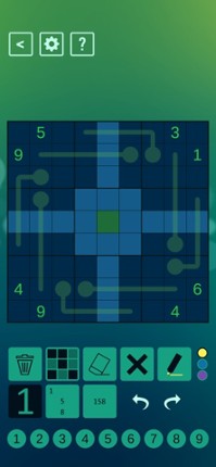 Thermo Sudoku screenshot
