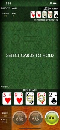 Video Poker Tutor screenshot