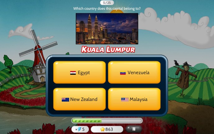 Capitals Quizzer - Country and Cities Trivia Game screenshot