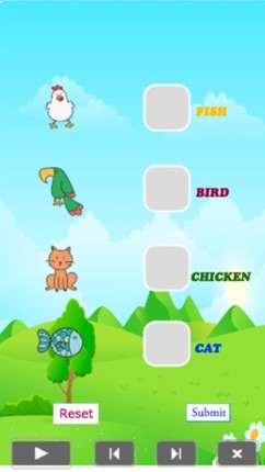 English Animals Match - A drag and drop kid game for learning english easily screenshot