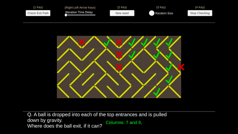 Where does the ball exit? Image