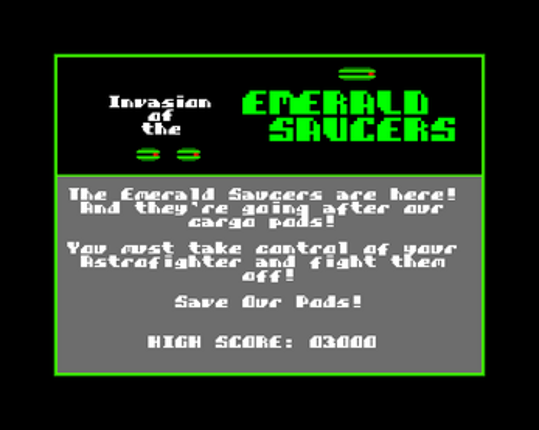 Invasion of the Emerald Saucers (ZX Spectrum Next & Atari STE) Image