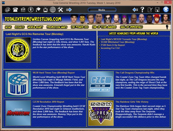 Total Extreme Wrestling 2010 screenshot