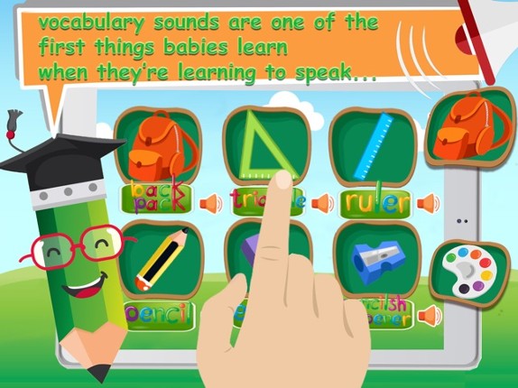 Crayon Vocabulary Book - Educational Coloring Game screenshot