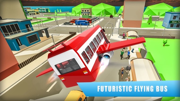 Futuristic Flying Bus Pilot - Extreme Rescue Bus Flight and Transport 3D Simulator Image