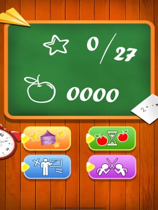 Multiplication table math game screenshot