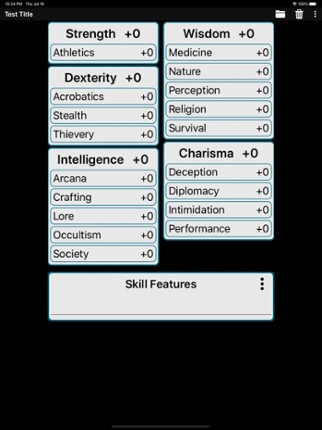 Second Edition Character Sheet Image